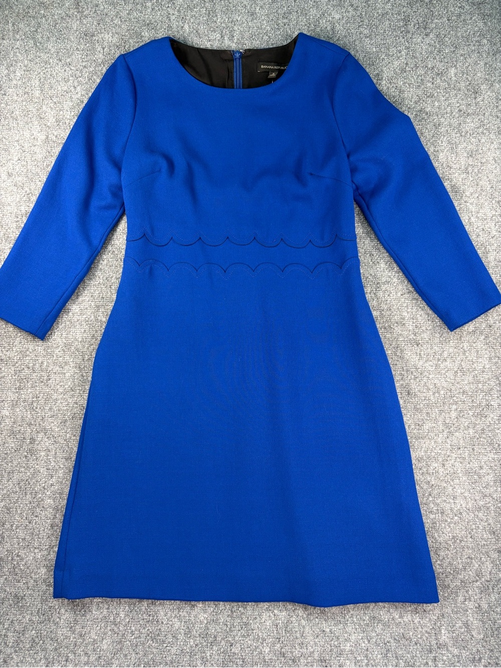 Banana Republic Royal Blue Scallop Waist Sheath Dress - Women